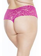 Thong, stretch lace, slightly higher waist, plus size